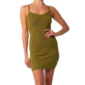 Olivaceous Sleeveless Cami Knit Sweater Mini Dress Green Size Small NWT